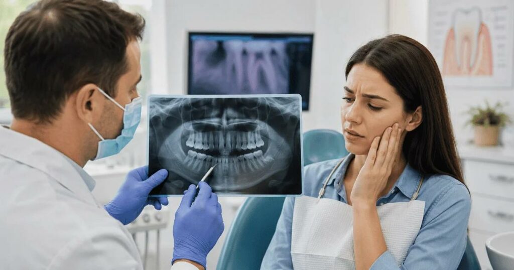Dental examination for toothache