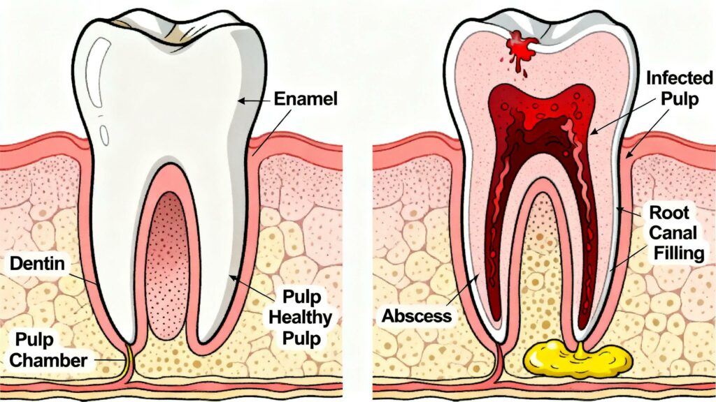 Dental infection requiring endodontic treatment